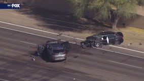 Child critically hurt in fiery north Phoenix crash