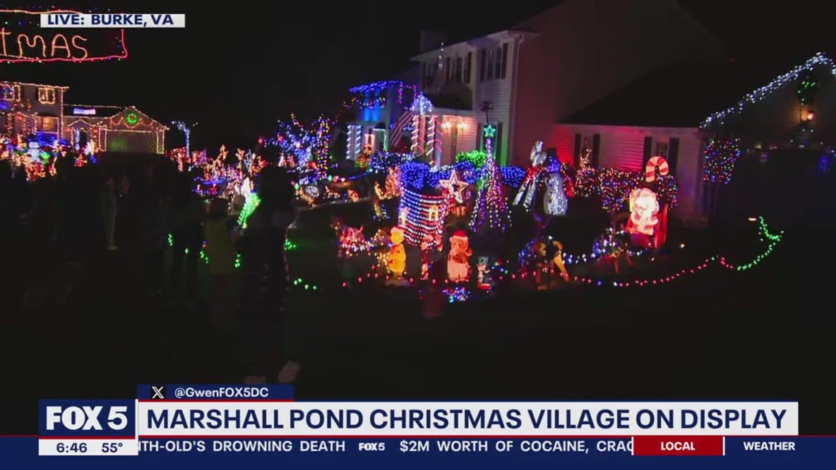 Marshall Pond Christmas Village lights up in Burke