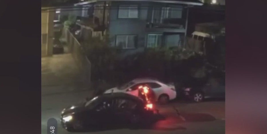 Catalytic converter theft in Oakland caught on video