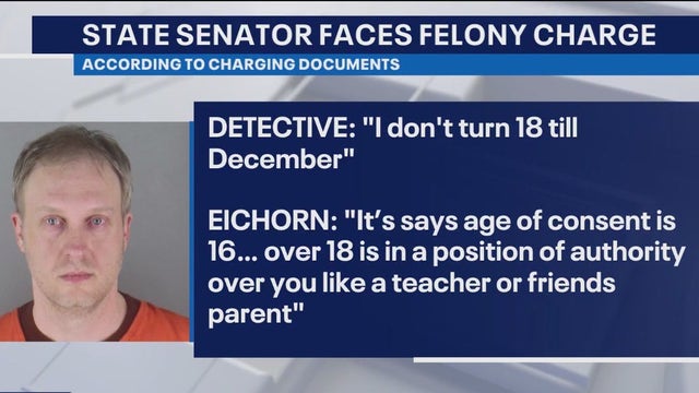 Sen. Eichorn charged in federal court, accused of soliciting minor for sex
