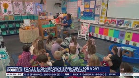 FOX 35's John Brown participates in 'Principal for a Day' program