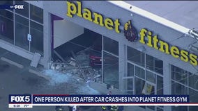 1 dead, 4 injured after woman drives into Planet Fitness building in NJ