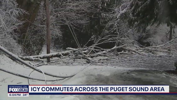 Icy commutes across Puget Sound area