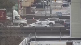 Pothole on I-880 near Oakland's Jack London Square damages at least 10 cars: CHP