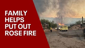 Family helps hotshot crews contain Rose Fire