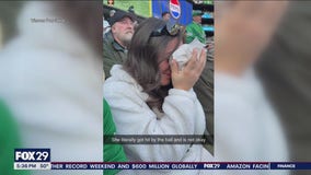 Eagles fan recalls being hit by football during game against Panthers