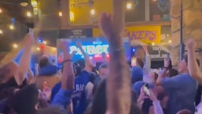 Dodger fans in NYC celebrate World Series victory