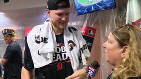 WATCH  - Jennifer Hammond catches up with Tigers outfielder Parker Meadows following Detroit's series clinching victory over the Astros