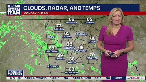 Monday Atlanta weather: Cloudy start to week; rain chances increase midweek