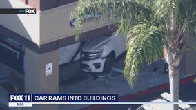 Car crashes into pet hospital in Woodland Hills