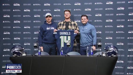 Seahawks introduce newest franchise QB Sam Darnold