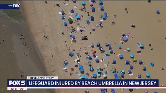 Lifeguard impaled by umbrella at Jersey Shore