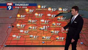 MN weather: Cooler but still humid Thursday