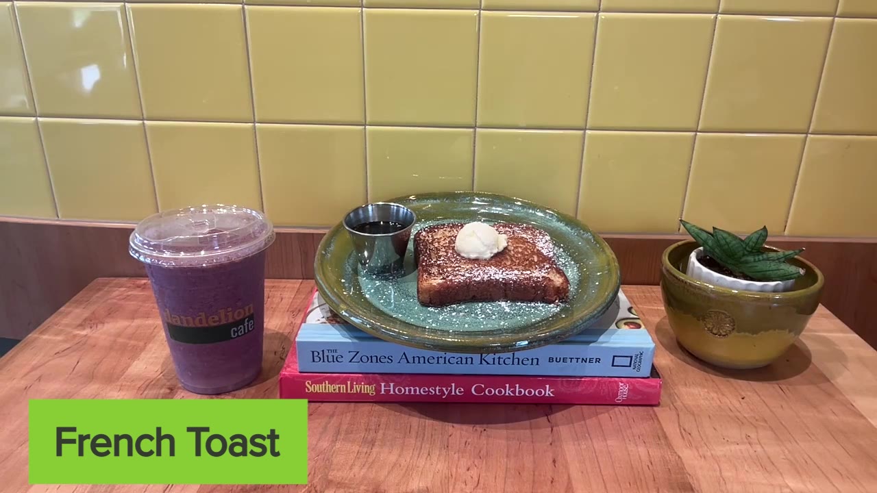 Brunch available all day 7 days a week at Dandelion Cafe