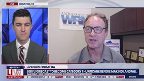 Beryl forecast to become Category 1 hurricane