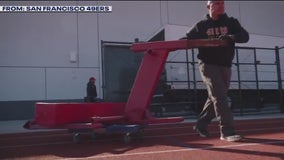 49ers donates equipment to 3 high schools