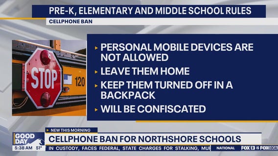 Cellphone ban for WA's Northshore schools