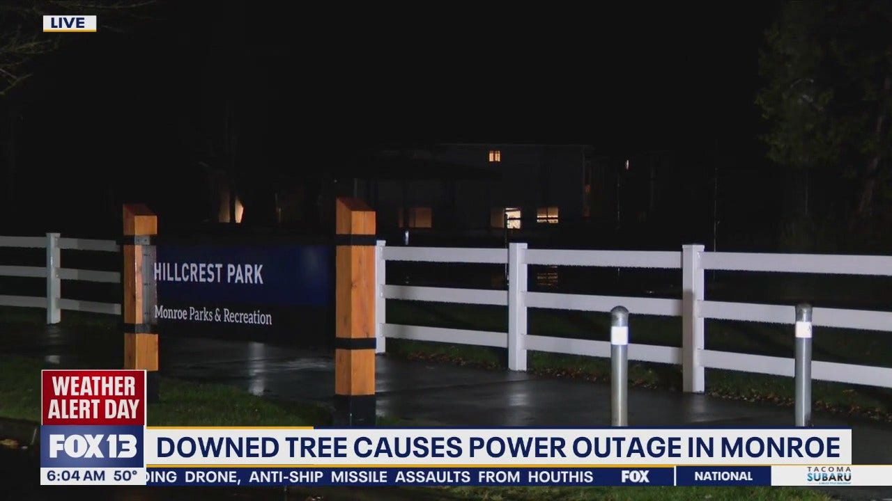 Downed trees causes power outage in Monroe, WA | FOX 13 Seattle