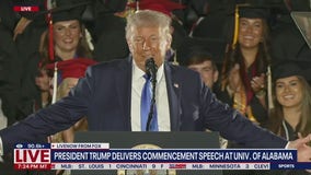 Trump encourages University of Alabama graduates to work harder, never give up