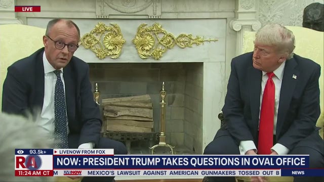 Trump meets with German Chancellor Friedrich Merz to discuss tariffs, Ukraine