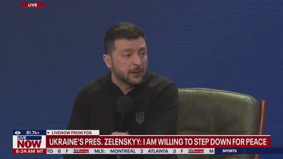 Ukraine's Zelenskyy says he'll step down in exchange for NATO membership