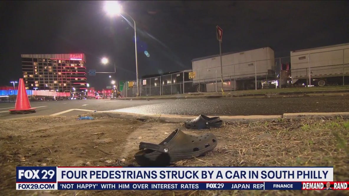 4 pedestrians struck by car in South Philly
