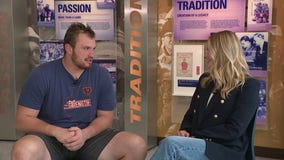 Cassie goes 1 on 1 with Bears left tackle Theo Benedet