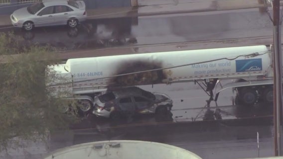 PD: Man arrested after intentionally crashing into tanker