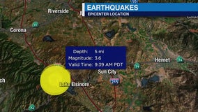 California earthquake hits Lake Elsinore