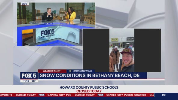 Getting a look at the snow conditions in Bethany Beach, DE