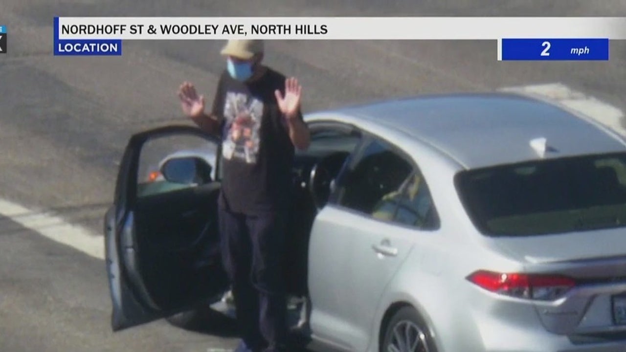 Pursuit suspect wanted for cell phone violation arrested | FOX 11 Los Angeles