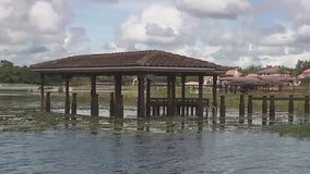 Rising waters at Orange County lake threaten docks