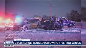 Four-vehicle crash in Marengo leaves one critical, two hospitalized