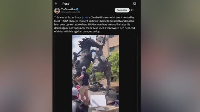 Student no longer at Texas State after actions at Charlie Kirk memorial event
