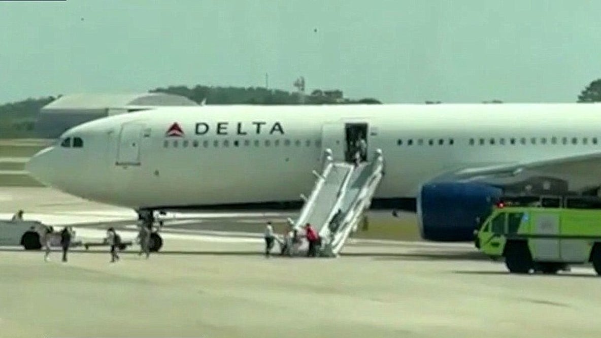 Delta plane catches fire just before takeoff in Orlando