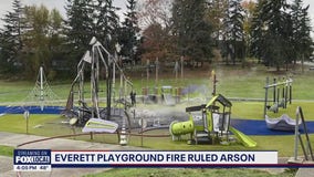 Everett police investigating arson that destroyed recently renovated park