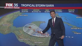 Tropical Storm Sara to dissipate over Gulf of Mexico