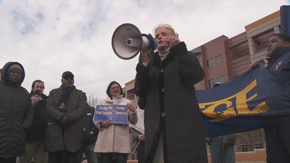 Secretary of Veterans Affairs defends job cuts during VA visit