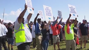 Port workers across the country went on strike