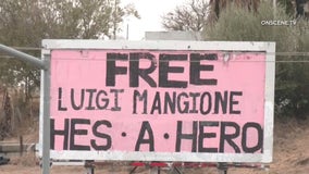 'Free Luigi Mangione' billboard in California