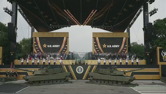 U.S. Army military parade kicks off in Washington DC