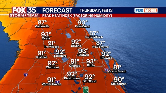 Orlando Weather Forecast: Wednesday Night, February 12th