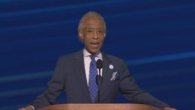 Rev. Al Sharpton delivers fiery speech at DNC