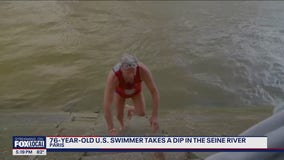 76-year-old U.S. swimmer takes a dip in Seine River