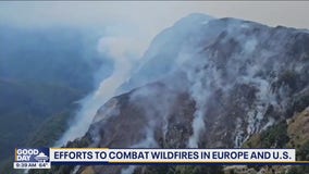 Wildfires burning in Europe and US