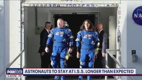 Astronauts to stay at I.S.S. longer than expected