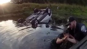 Pregnant Florida woman rescued from overturned vehicle