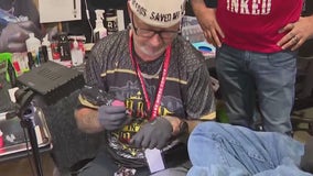 Getting some ink at the Tattoo Arts Festival