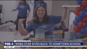 WNBA star gives back to hometown school