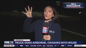 'Boom, boom!' | Truck crashes through home's roof